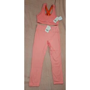 Fabletics Motion365 High-Waisted Capri Leggings & Belle High-Impact Bra NWT W L